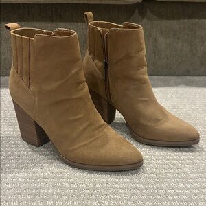 Time and Tru Brown Ankle Booties